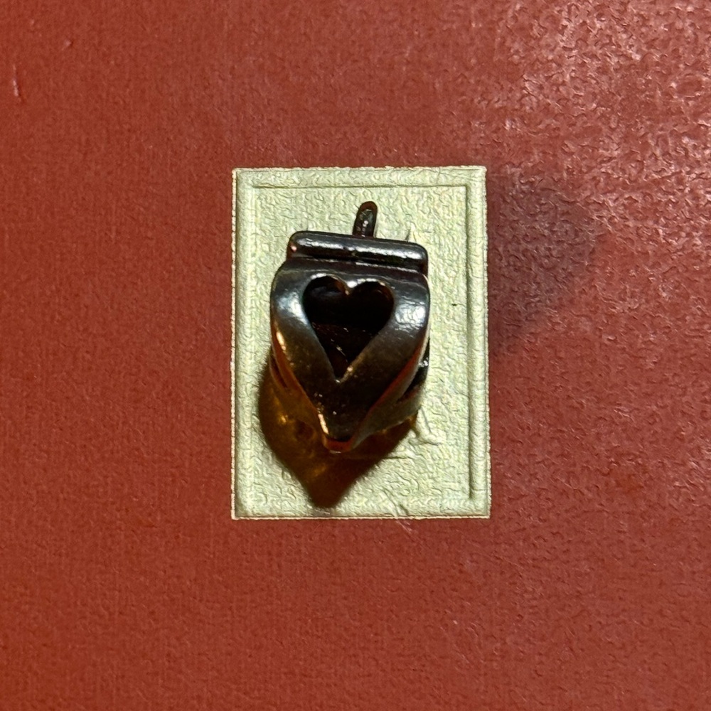 James Avery Silver Heart Finial Charm 925 Retired